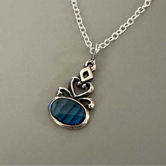Sterling Silver Abalone Necklace - Picture 3 of 7